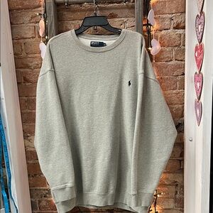 Polo by Ralph Lauren Men's Light Gray Crewneck Sweater